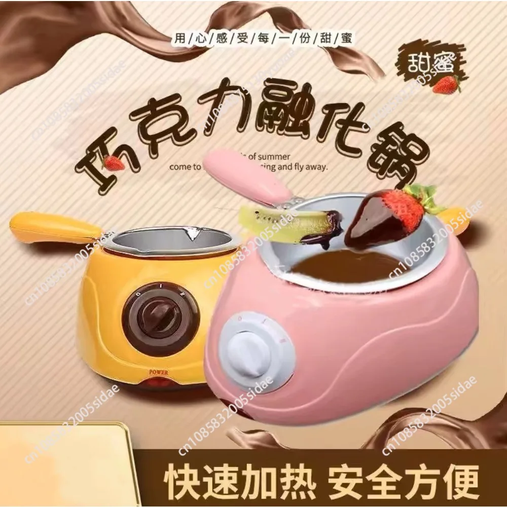 

Electric heating Candy Chocolate Melting Pot Chocolate Fountain DIY Kitchen Tool with Heart-shape Mold for Soap Making