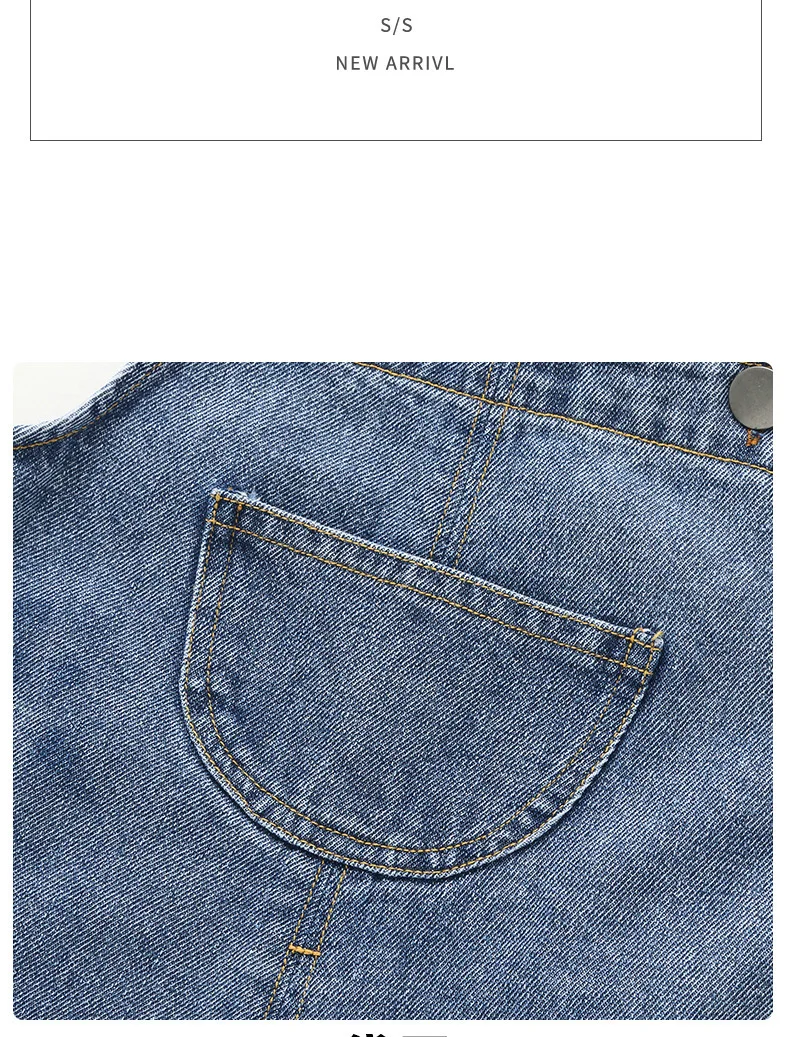 MILANCEL Neue Ankunft Kinder Kleidung Baby Mädchen Jungen Overalls Solide Kurze Stil Kleinkind Denim Overol Overalls – Detail 12