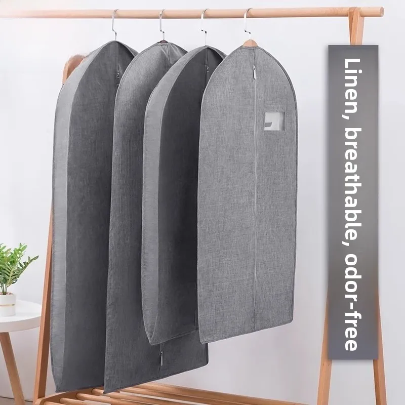 

Dustproof Clothes Cover Hanging Home Use Fur Coat Bag Breathable Tuxedo Bag down Jaet Storage Bag Dustproof Bag