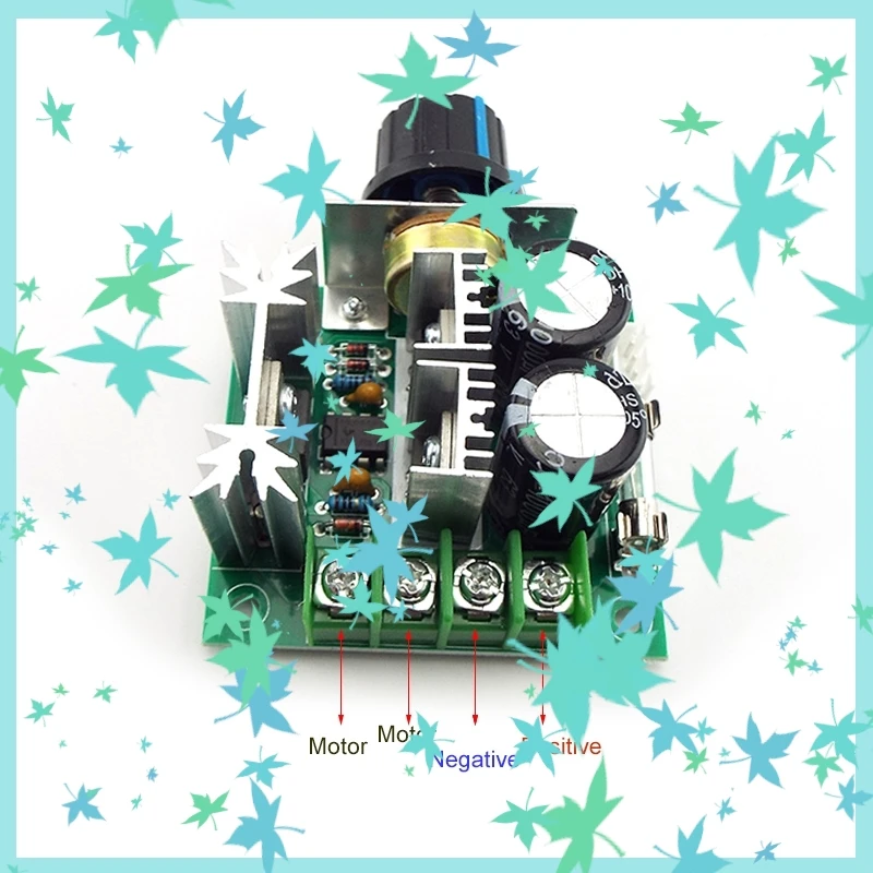 DC 12V 24V 30V 40V 13KHZ Auto PWM DC Motor Adjuster Regulator Governor Speed Controller Switch 10A 50V 1000uF B2