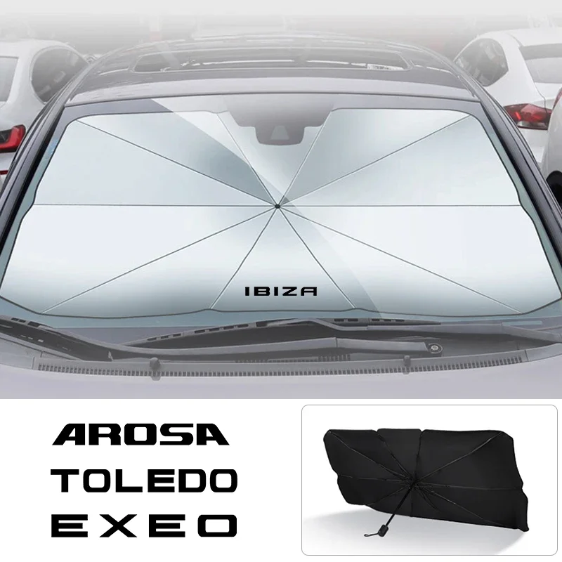 Складной солнцезащитный козырек для SEAT Ibiza Leon Arona Ateca Altea Arosa Exeo Tarraco, аксессуары для защиты от солнца на лобовое стекло
