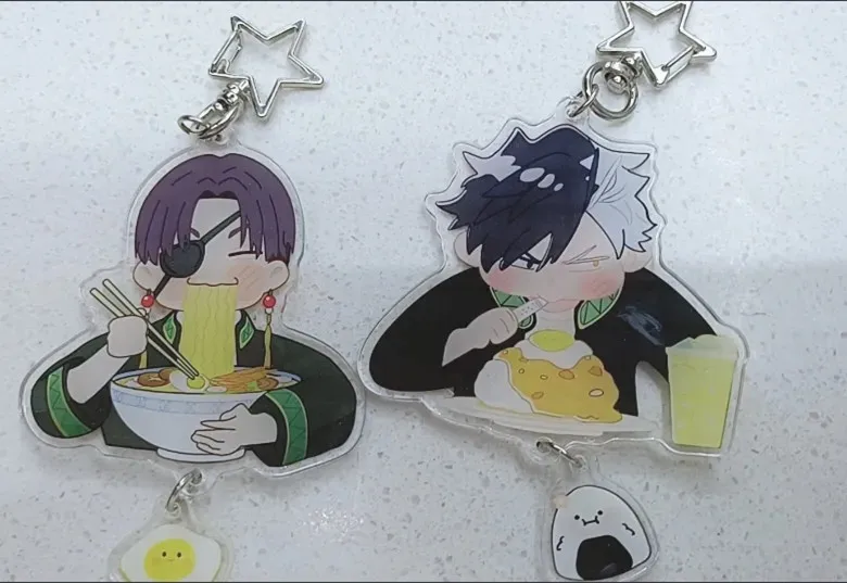 Wind Breaker Anime Keychain Women Sakura Haruka Acrylic Key Chain Man Suou Hayato Key Ring Pendant Ornament Accessories Gift