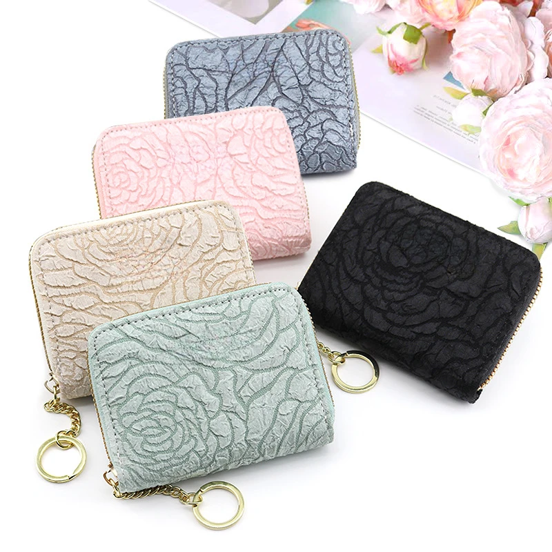 Women's Zero Wallet Multi Slot Anti Demagnetization Zipper Card Cover Card Holder Wallets for Women Bags for Women