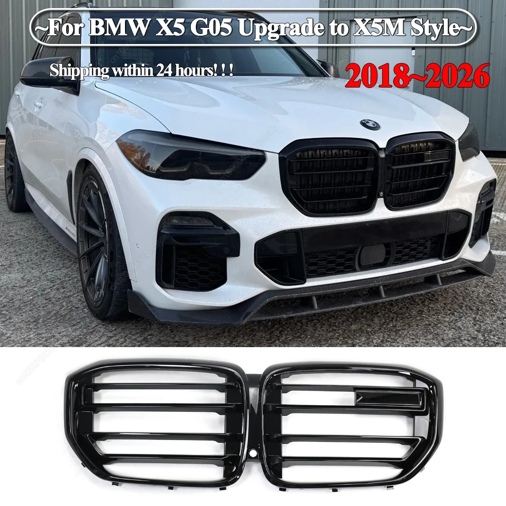 

Car Front Bumper Kidney Grille For BMW X5 G05 M50i M50d xDrive30d 40i 40d 45e 50e Upgrade to X5M Style 2018-2026 Bodykits Tuning