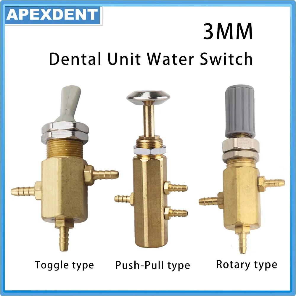 Dental Unit Water Source Control Switch 3mm Copper Water Pressure Valve For Turbine Unit Dentistry Chair Accessoriese