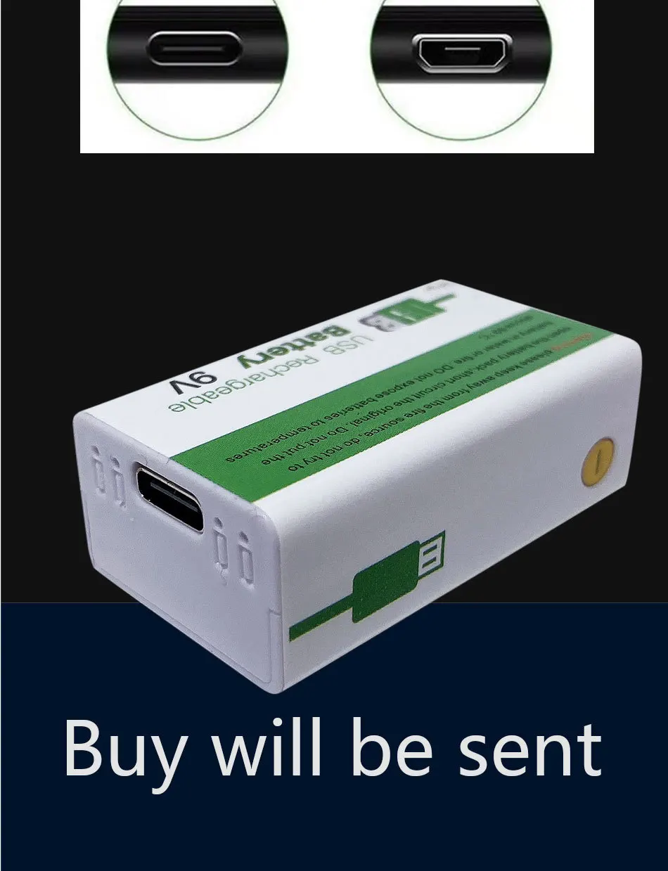 9V 5500mAh 充電式リチウムイオンバッテリーパック、マイクロ USB ポート付き、ギターエフェクトペダル用の長持ちする電源