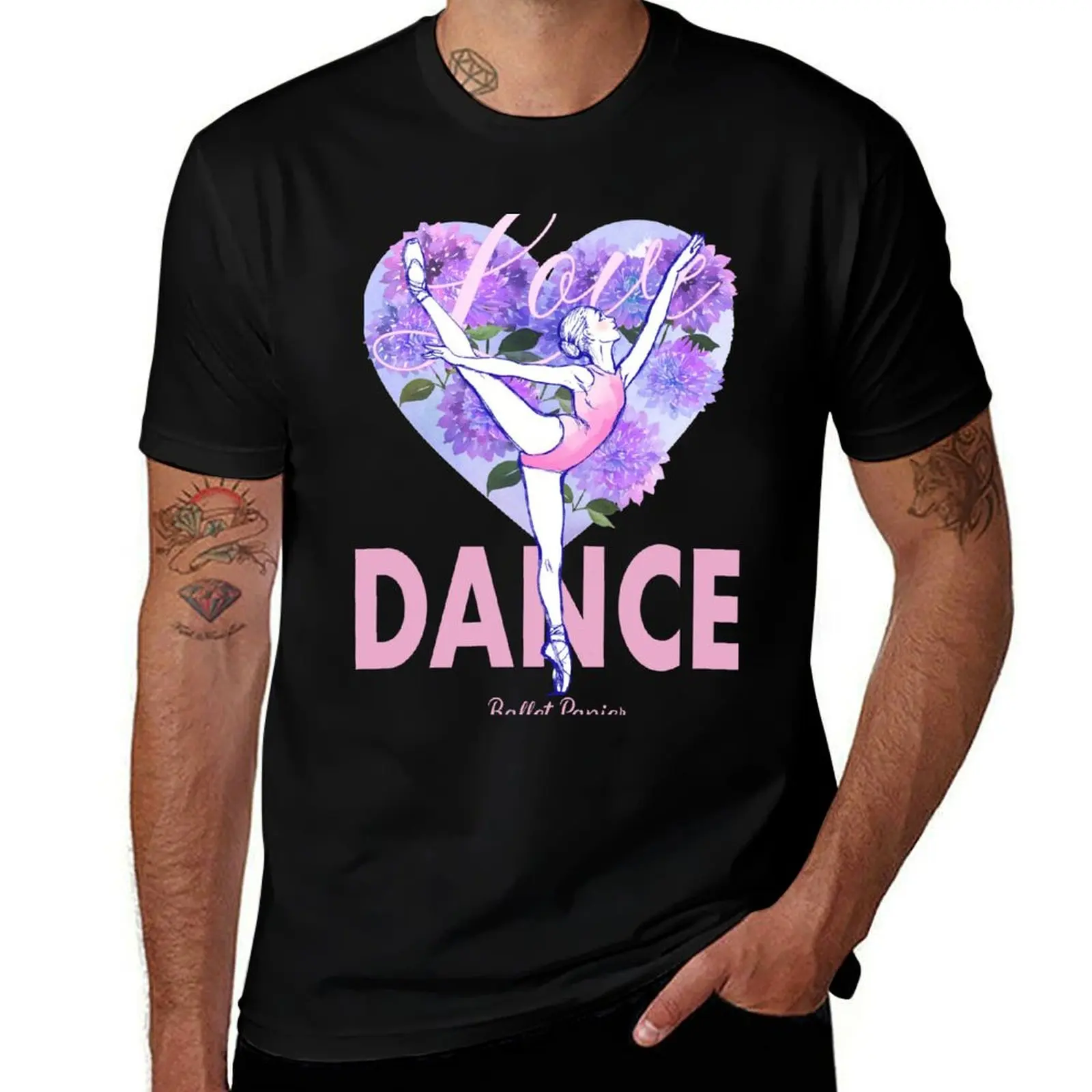 Love Dance Elegance T-Shirt Sweat Resistant Workout Tee Shirt T-Shirt