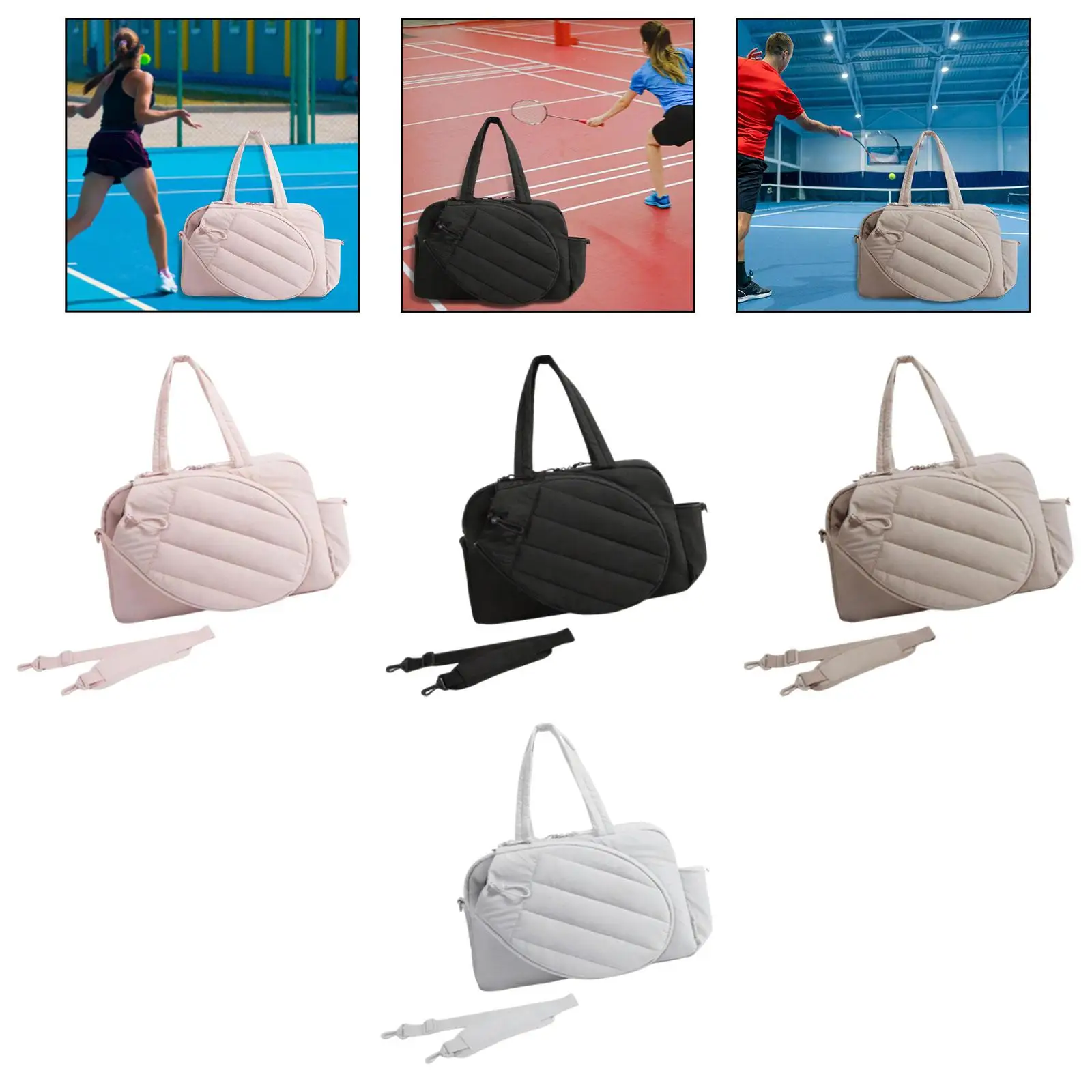 Tennis Gym Bag for Men Women with Shoe Compartment Versatile 35L Polyester