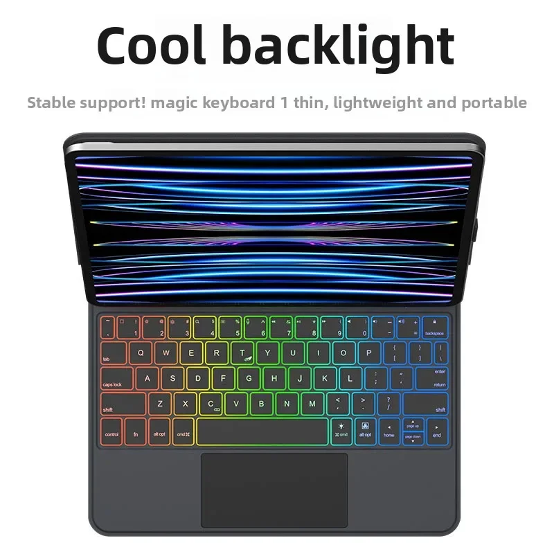 Touchpad Magic Keyboard Case for IPad Air7 13 11 Inch 2025 M3 2024 Pro 11 M4 12.9 Air 4/5/6 Smart Multi-touch Plug&Play PU Cover