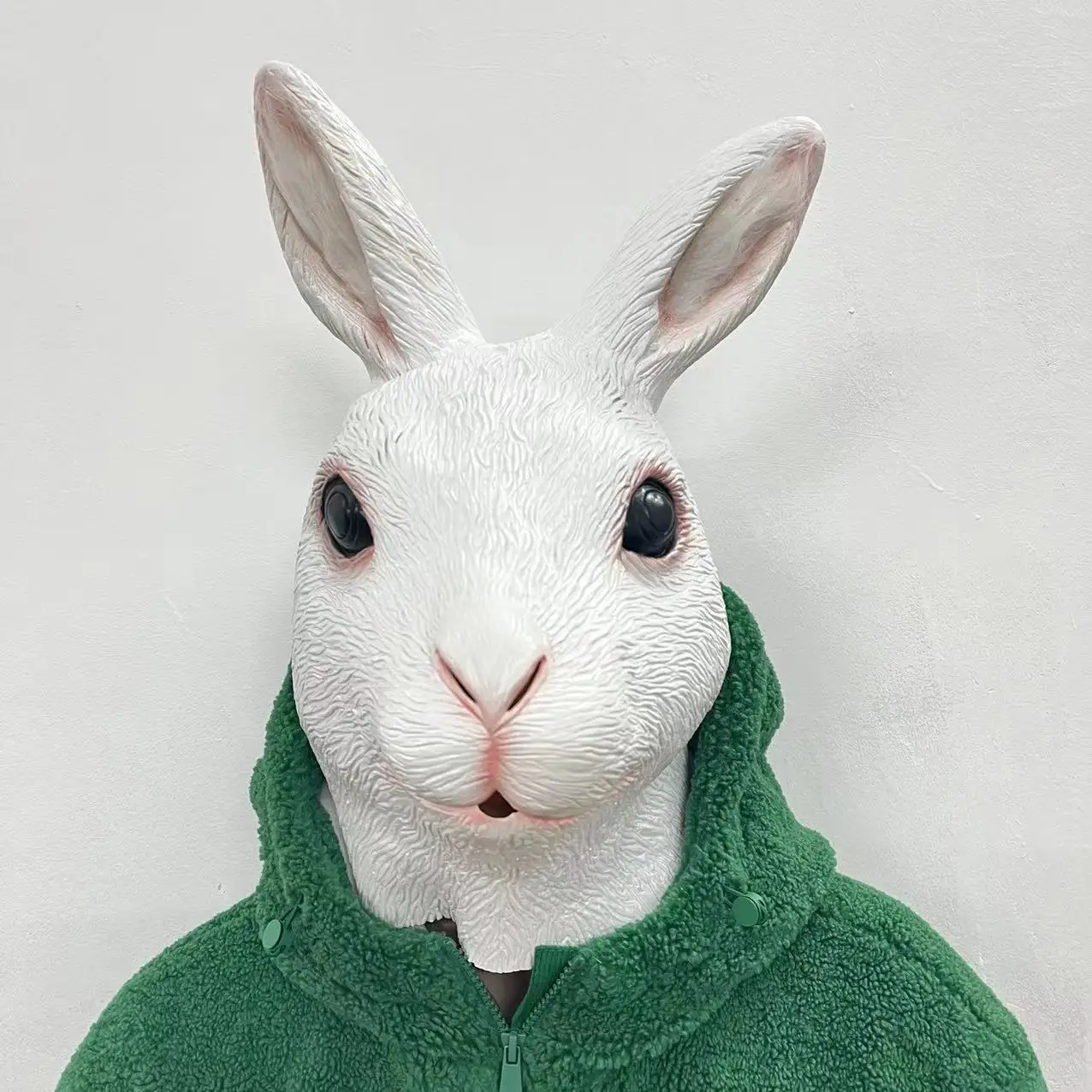 Full Face White Rabbit Mask Halloween Mask Christmas Bar Masquerade Party Masks Cosplay Props