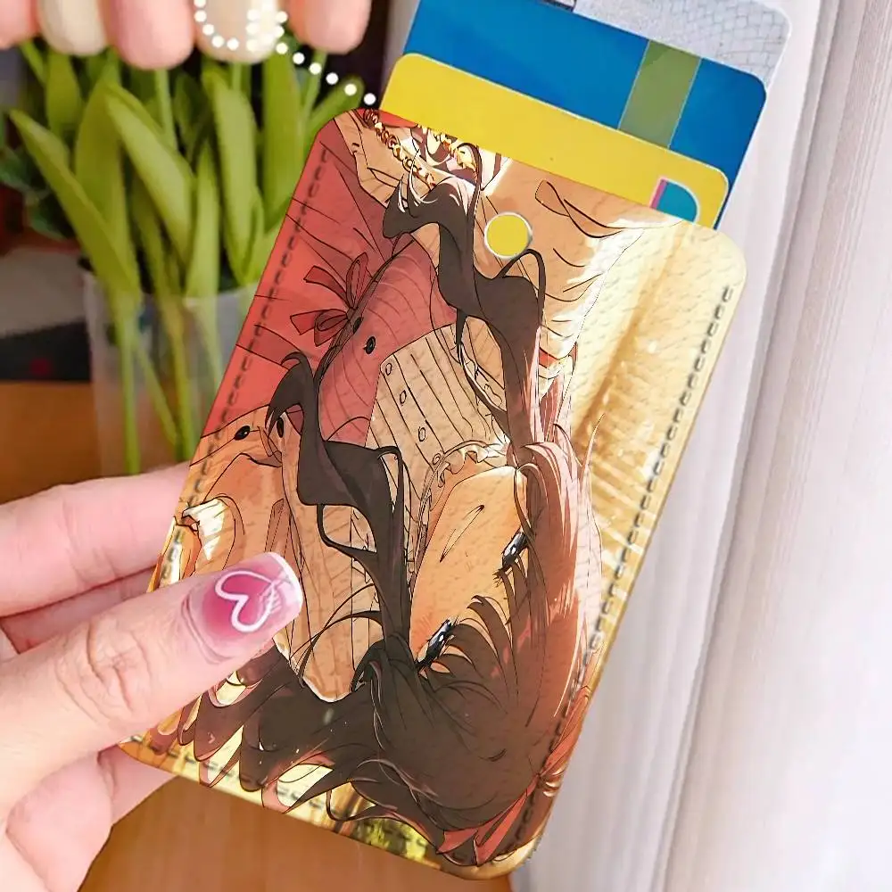 K-Kaoru Hana wa Rin to Saku Key Tag Ring Leather Card Holder Key Ring Rectangle Access Card Holder