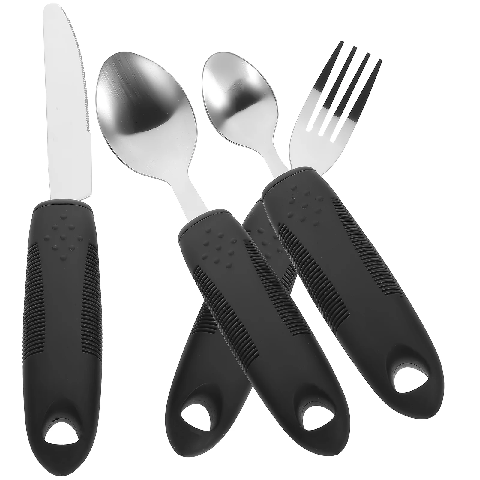 

Anti-Shake Non-Slip Elderly Adaptive Tableware Set Portable Cutlery For Disabled Adults Stainless Steel Durable Fine Texture