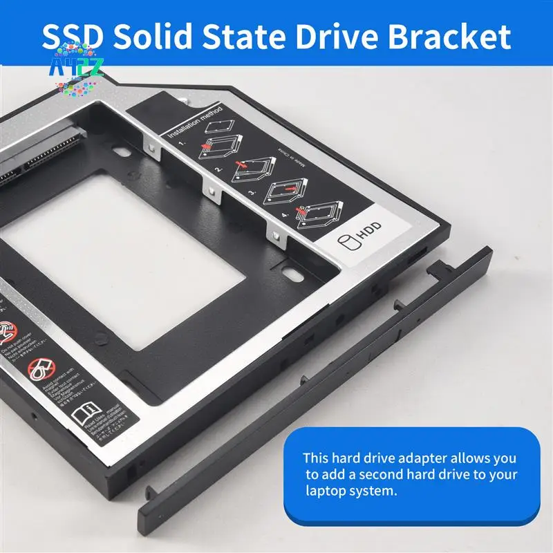 A42Z-Universal Sata 2Nd Hdd Ssd القرص الصلب العلبة 9.5 مللي متر ل Cd/Dvd-Rom خليج بصري ل Hdd Sataii Sdd قوس القرص الصلب