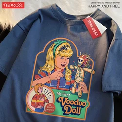 My First Voodoo Dall Funny Comics T Shirts Male Fashion Loose T-Shirts Casual O-Neck Tshirtoversized Cotton Tees Tops Couple