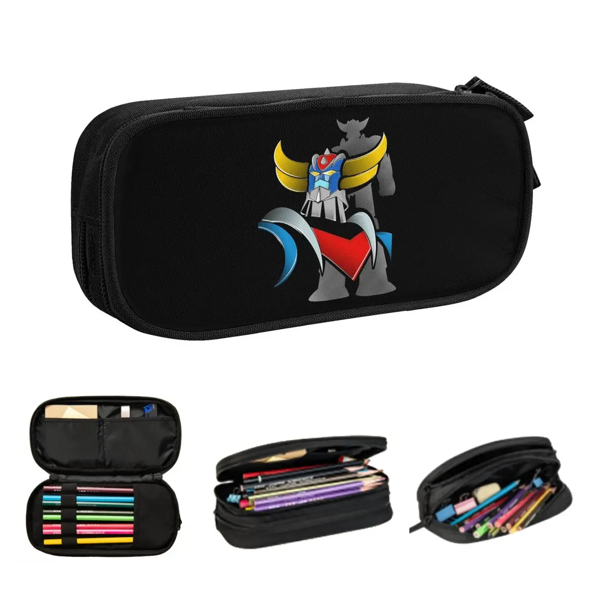 Mazinger Z Goldorak Actarus Grendizer masque étuis à crayons pour étudiants cadeaux boîte à stylos sac à crayons pochette à crayons porte-stylo