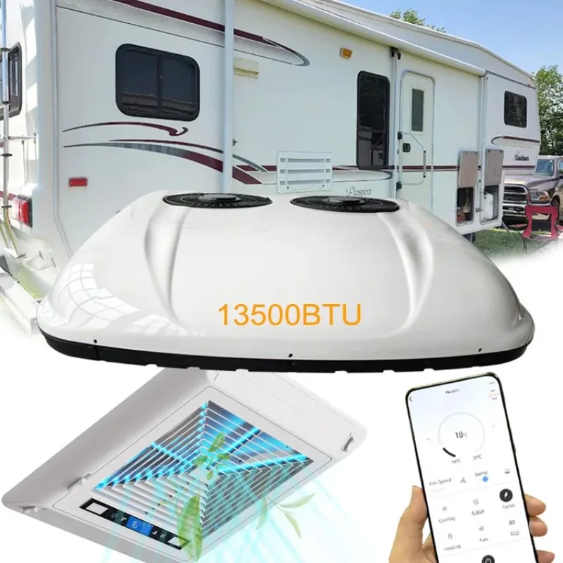 12v 24v 48v  220v Rooftop Mounted Sleeper Rv Camper Tractor Air Conditioning System Recreational Vehicle HVAC Solution