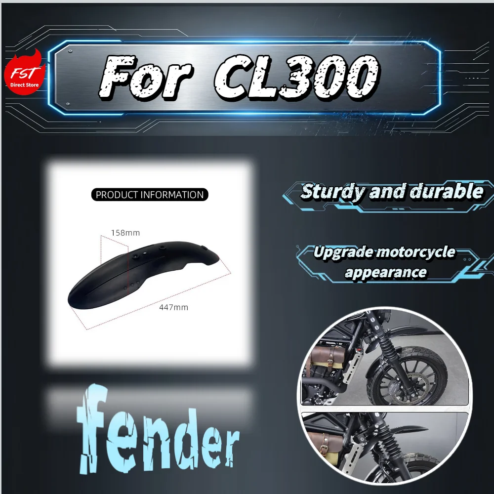 For CL300 Retro Beak Front Lip High Position Fender Off-road Mud Flap Sand Splash Guard Mod Parts