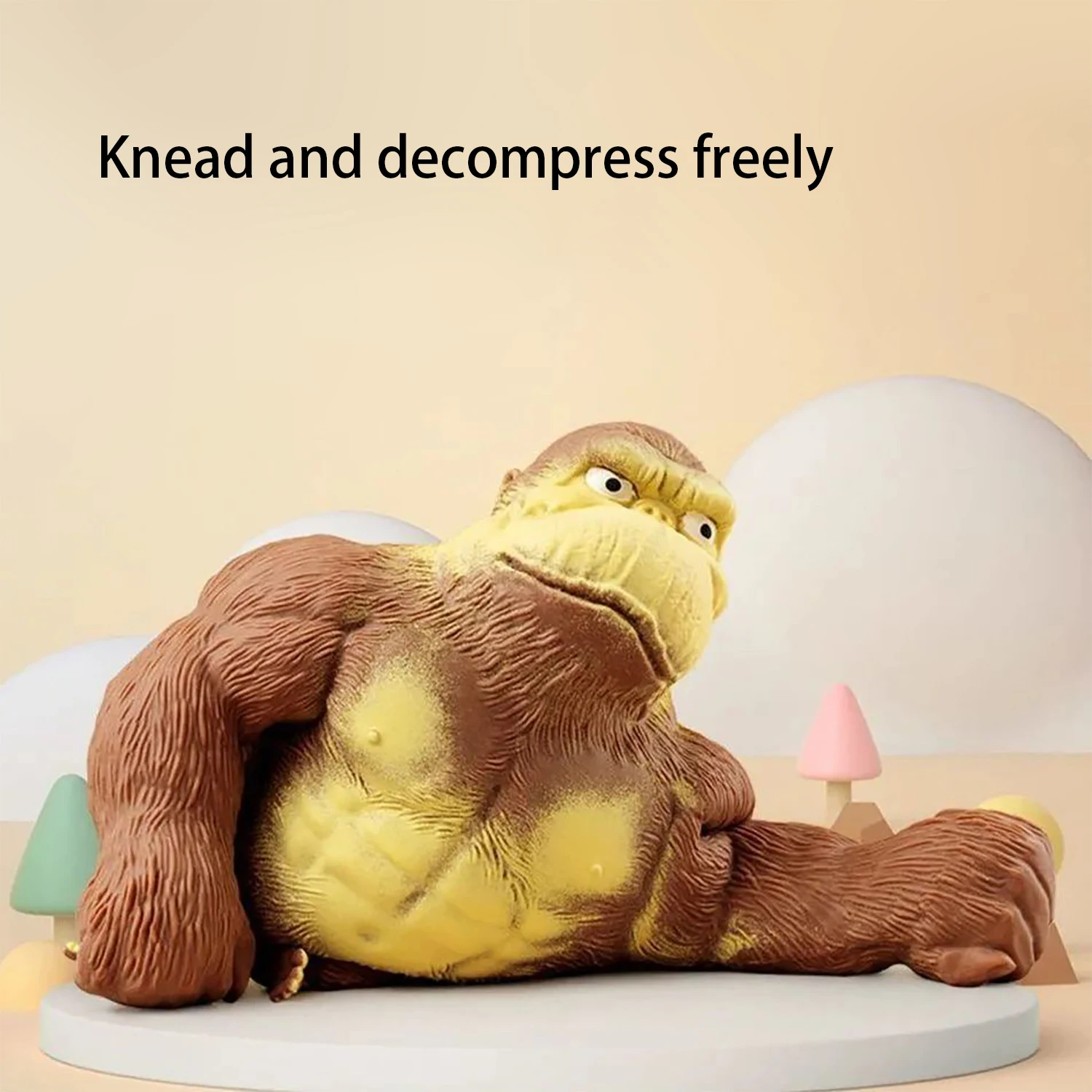 Stressverlichtend gorillaspeeltje, stressverlichtend knijp. Grappig ontluchtingsgereedschap, langzaam rebound creatief speelgoed voor stressverlichting