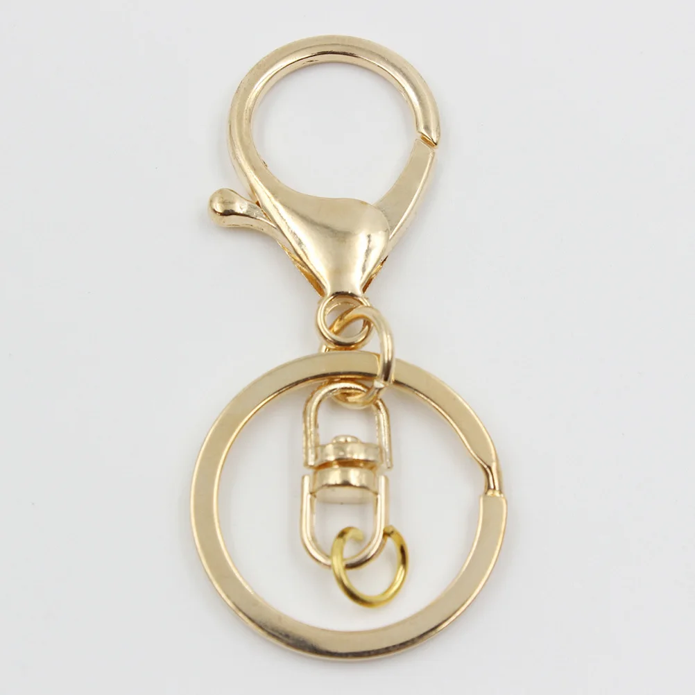 1 set Keychain Buckles Lightweight Sturdy Smooth Wear-Resistant Key Ring Accessories For Diy Keychain Making Lobster Clasp Key