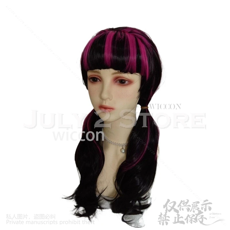 Anime Movie Monster Cosplay Draculaura Costume High Girl JK School Dress Pink Lolita Wigs Vampiree Halloween Christmas Roleplay