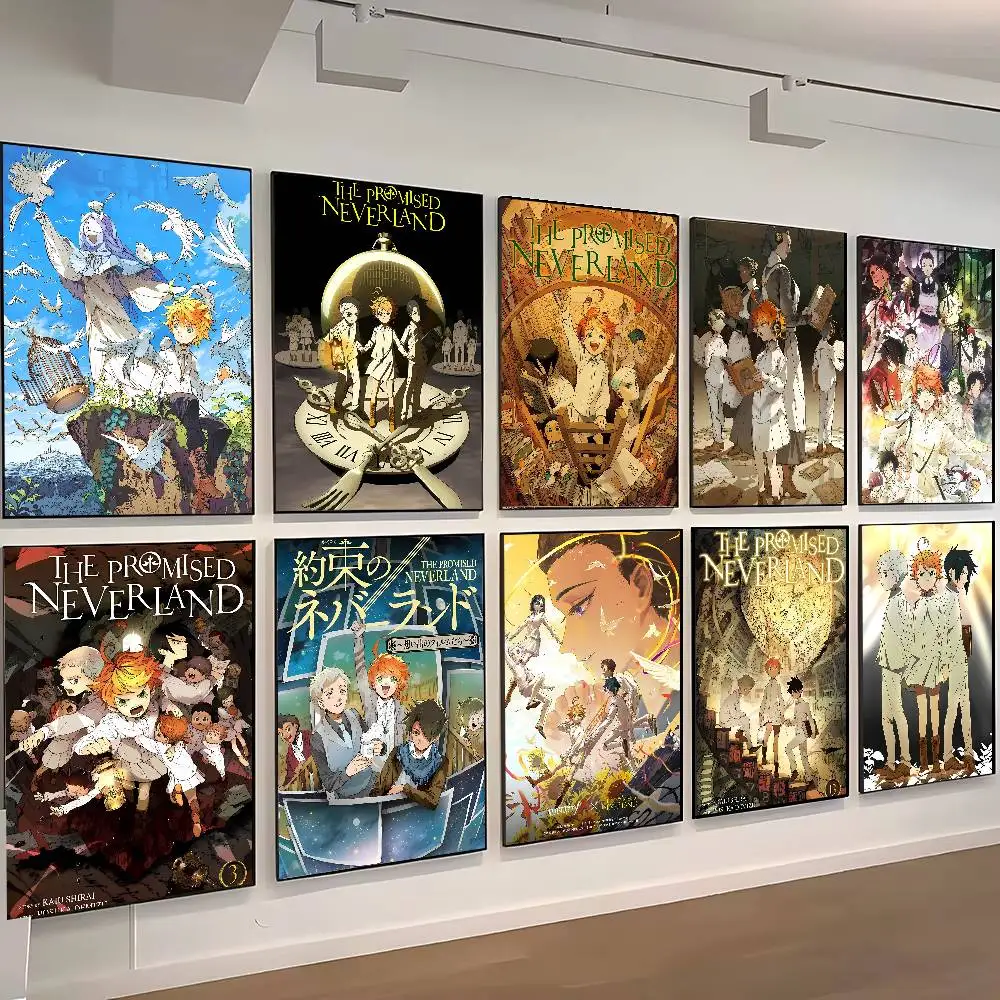Cartoon T-The P-Promised Neverland Gift Frameless Poster Personalized Gift For Lovers Customizable Home Decor