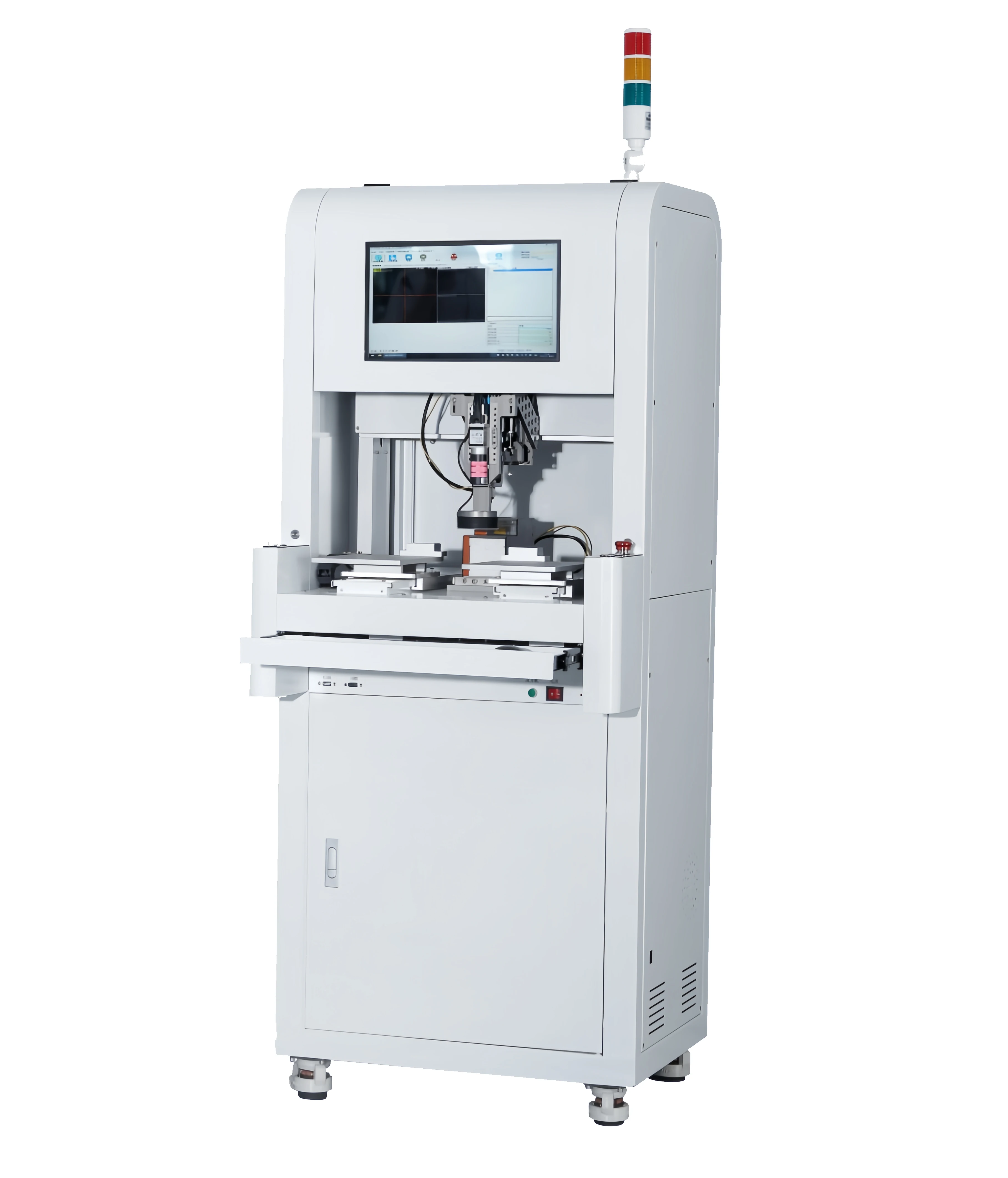 Customizable 4 Axis Servo Drive Cabinet Type CCD PLC Motor Automatic Lock Screw Machine XINSHIJIE XSJ-SF602 0.01mm Accuracy
