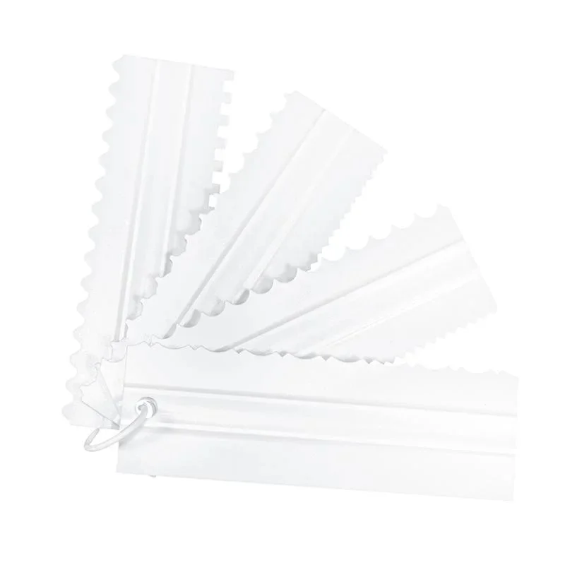 4PCS/Set Plastic Double Sided Tooth Cake Scraper Pattern Cream Scraper DIY Baking Tools Baking Accessories