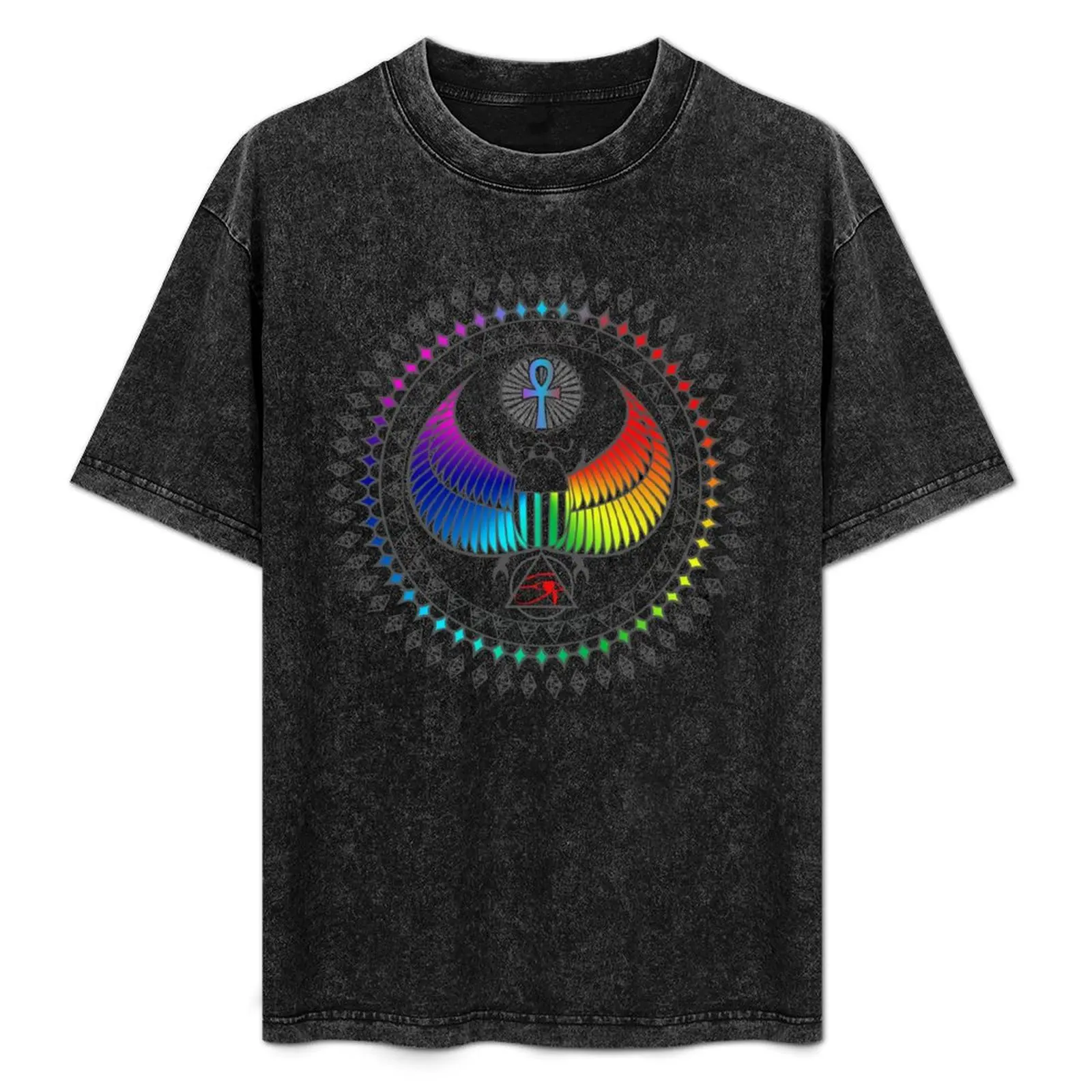 Scarab Beetle Rainbow T-Shirt Fashion Casual Short Sleeve T-Shirt