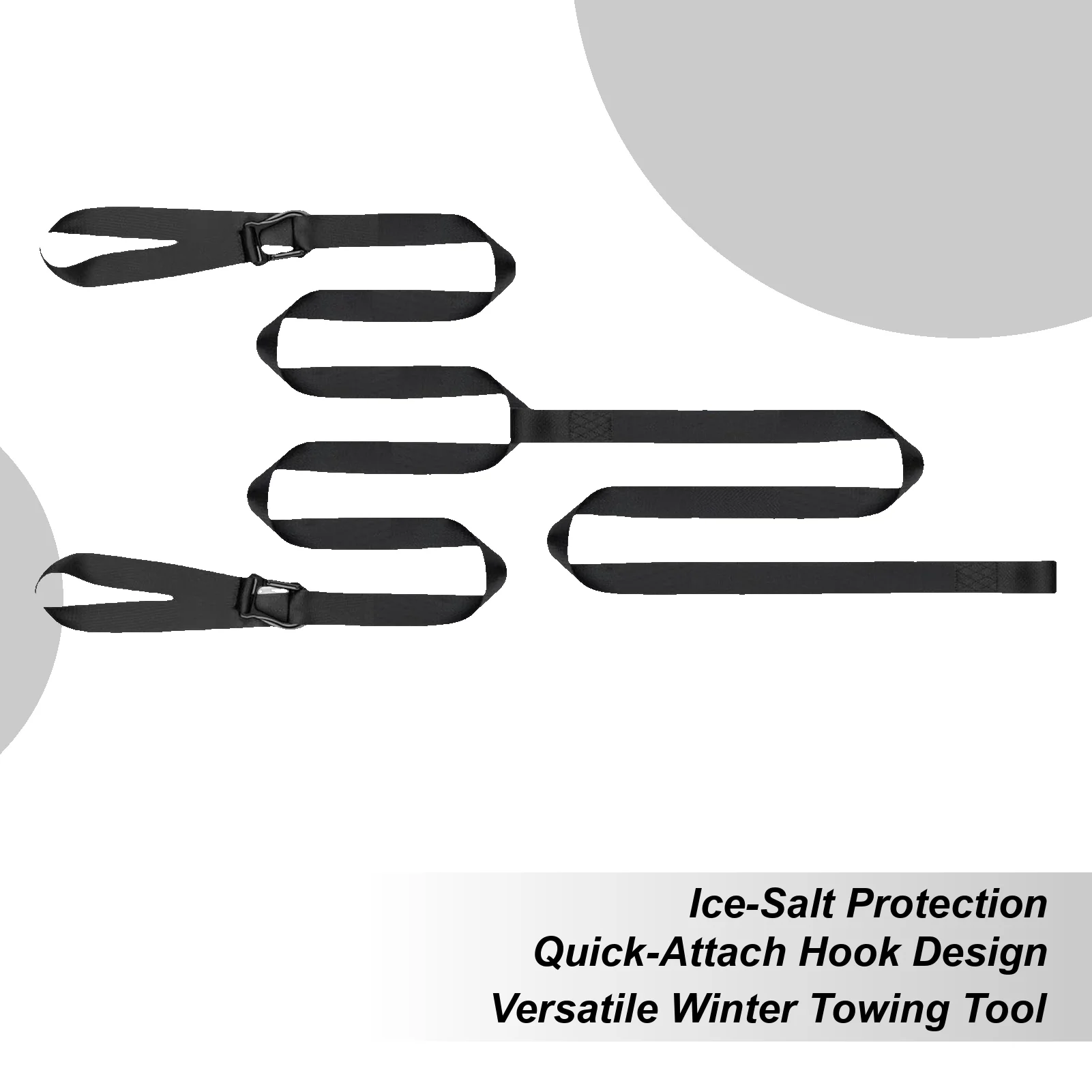 

Буксирный трос Сверхмощный безопасный инструмент с крючком Прочный буксирный трос для снега и бездорожья для зимних приключений по бездорожью Кемпинг Сноуборды Трек