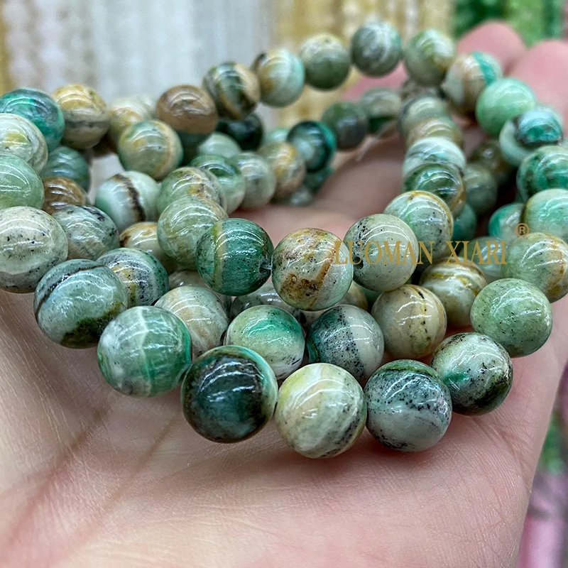 6 8 10 12MM Phoenix Jade Natural Stone Loose Round Spacer Beads for Jewelry Making DIY Bracelet Chrams Earrings Accessories 15''