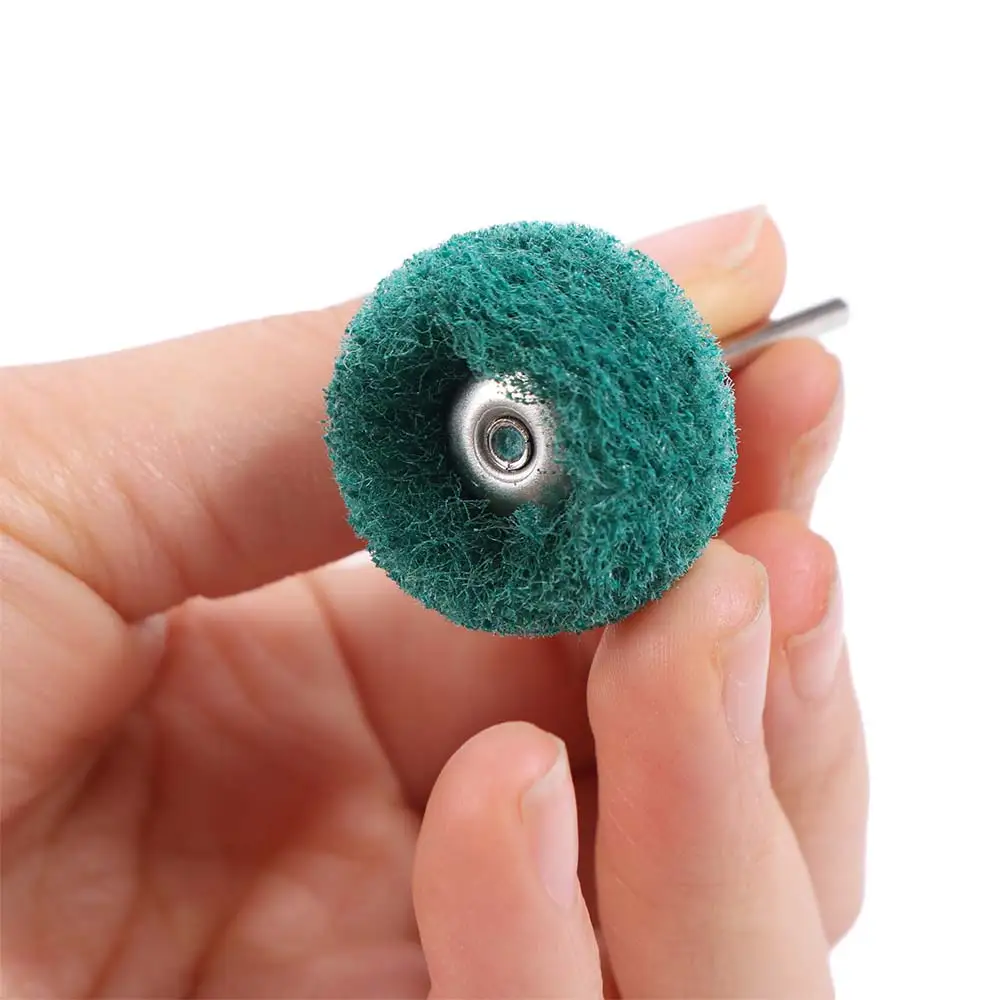 10pcs Buffing Drill Abrasive Brush Rust Remover Nylon Polishing Wheel 2.35mm Shank Fiber Fiber Grinding Head Rotary Tool