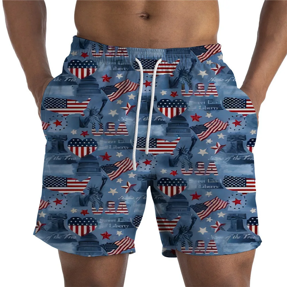 New 3D Print Independence Day Causal Clothing  Fashion Men Women Shorts Plus Size S-7XL Streetwear Pants  Cargo Shorts Men