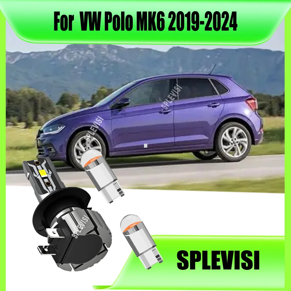LED المصابيح الأمامية H7 بدون مروحة سيارة مصابيح كهربائية 7500LM 75 واط CSP رقاقة مشرق لمبة السيارات لشركة فولكس فاجن بولو MK6 2019 2020 2021 2022 2023 2024