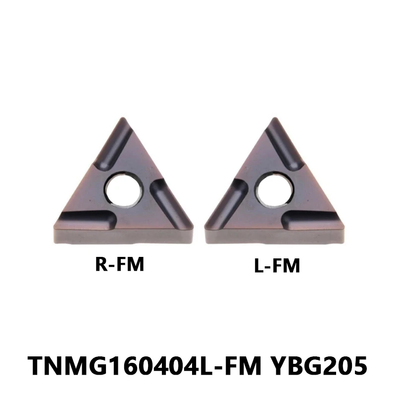 

Original TNMG Carbide Inserts TNMG160404L-FM YBG205 CNC Lathe Grooving Cutting External Turning Turning Tool Triangular Blades