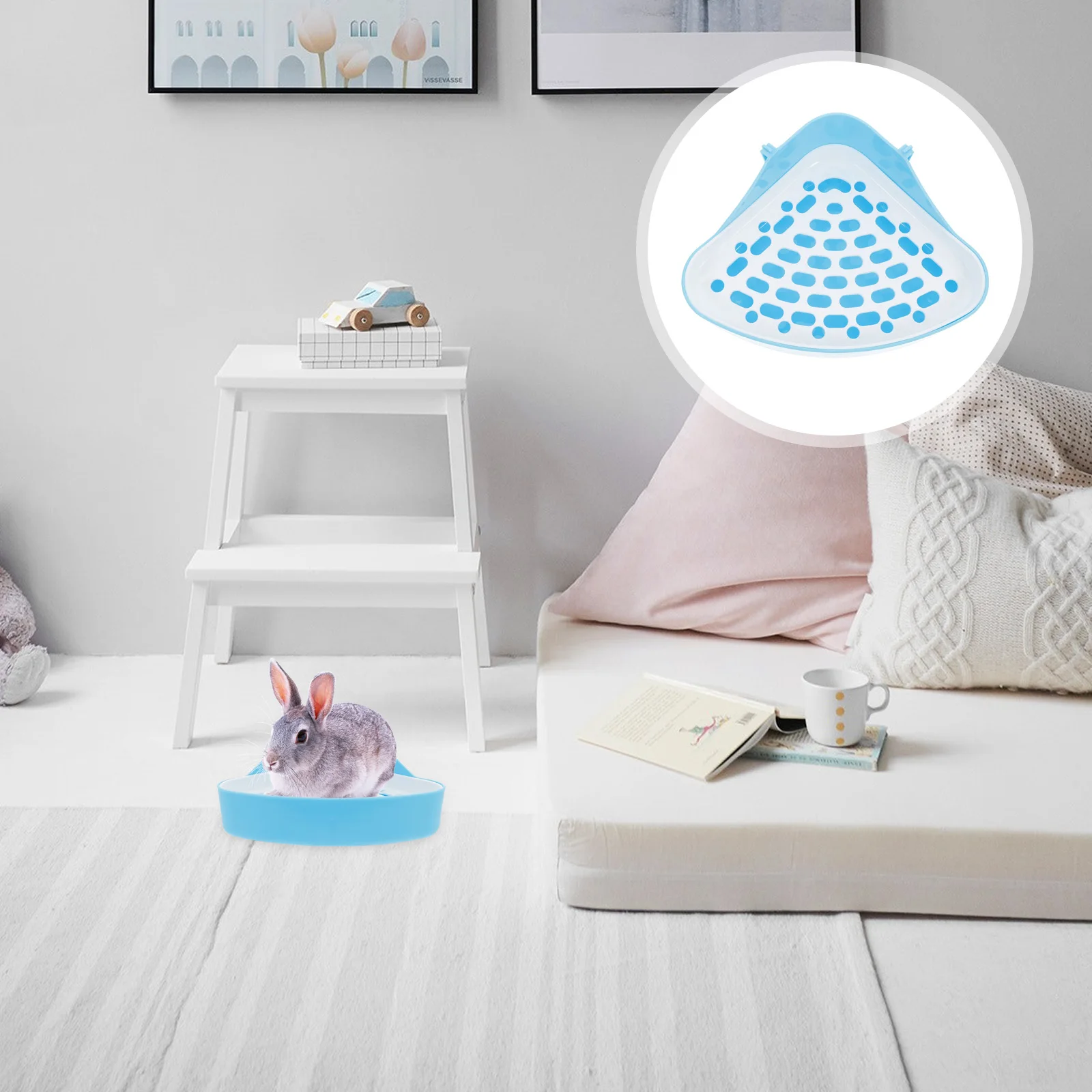 

Rabbit Litter Toilet Potty Trainer Corner For Small Animals Compact Lightweight Durable Design Bunny Toilet Box Pet Training