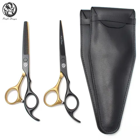 2 Pcs Hair Scissors 440C Stainless Steel Straight Thinning Shears Cutting Barber Salon Home Sharp Blades Ergonomic Handle Z888