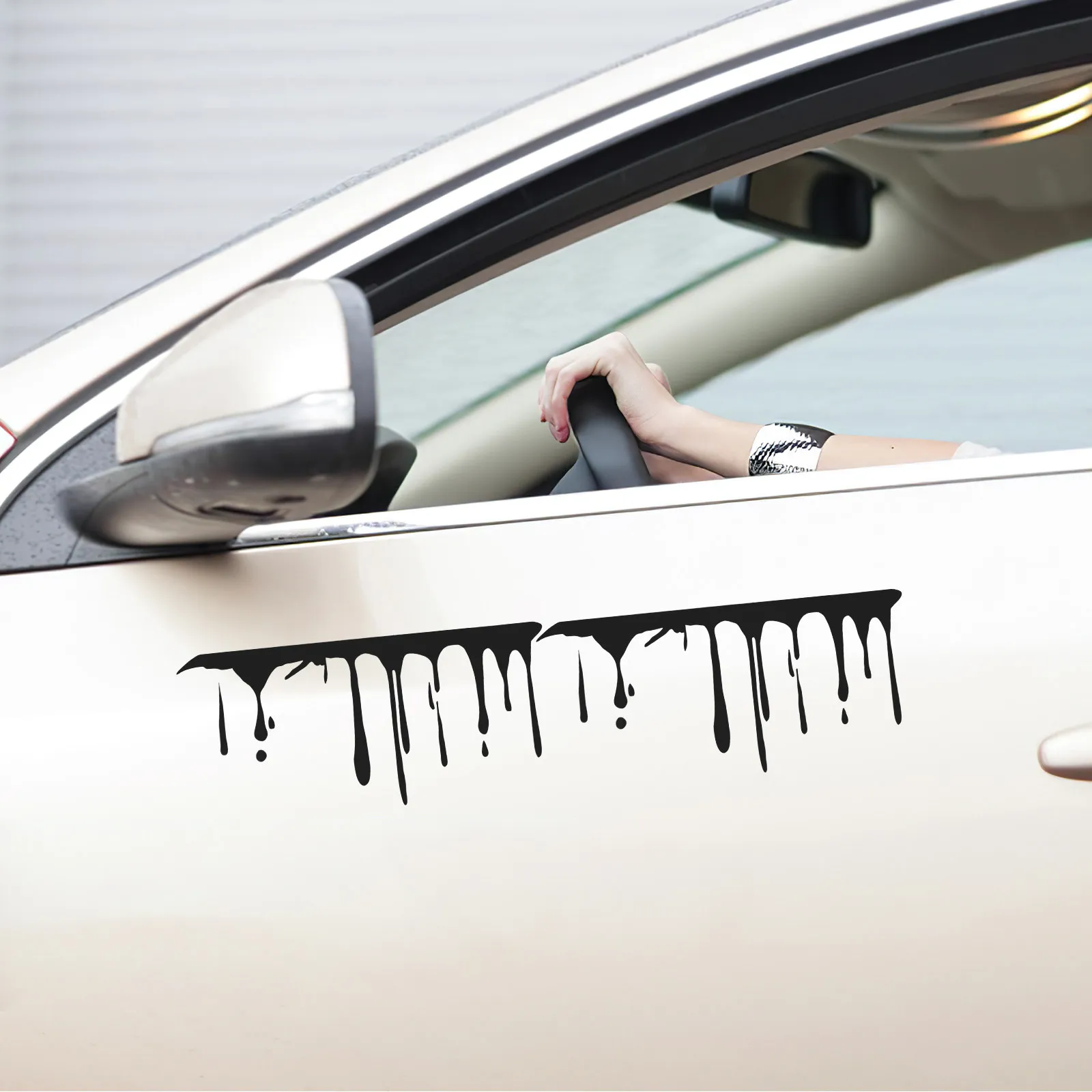 

Car Stickers Blood Decals Realistic Dripping Horror Halloween Decorations for Car Hood Tail Lights Scratch Cover