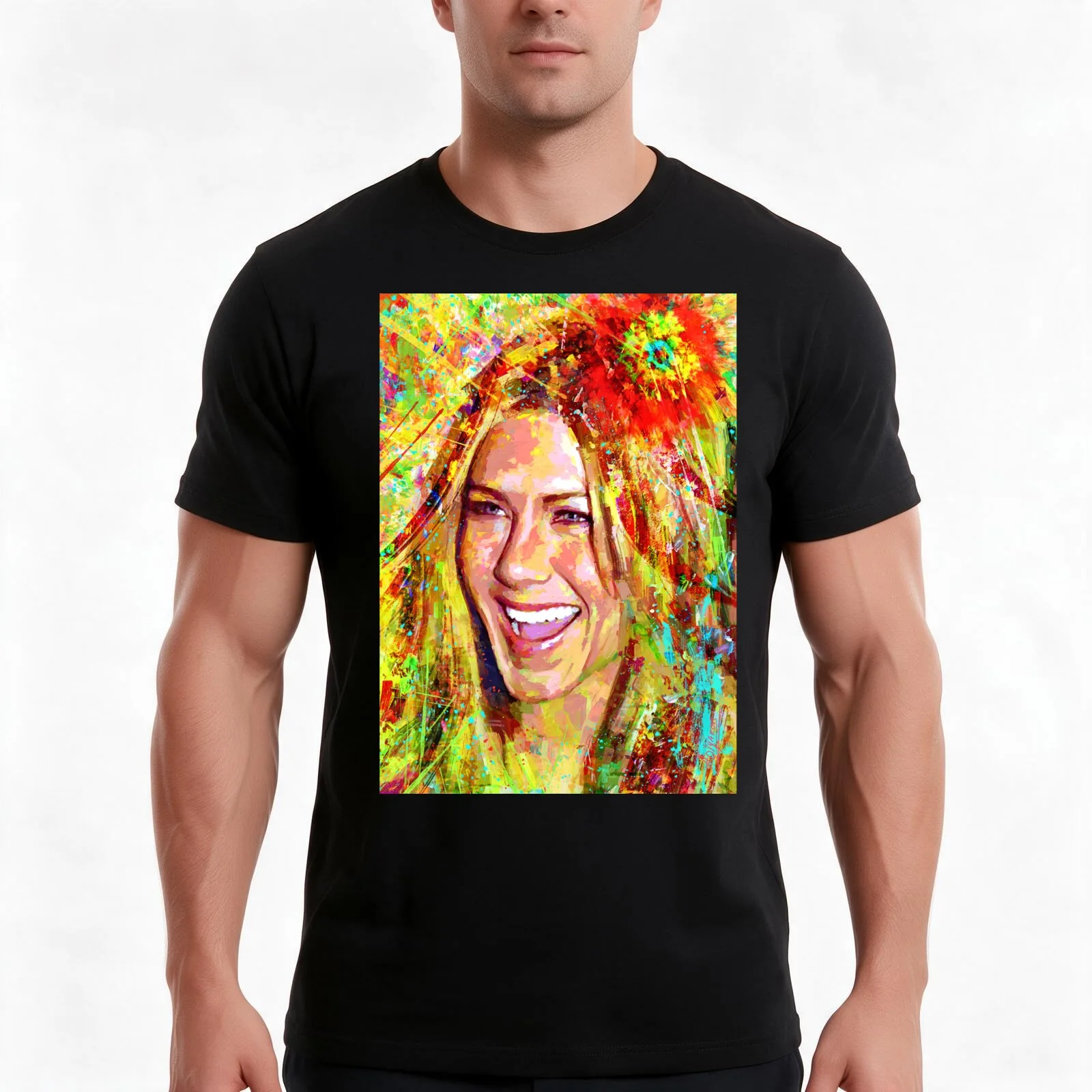 Portrait Jennifer Aniston dream T-Shirt Summer Casual Cotton Tee Oversized Streetwear Tops Vintage Graphic Print 100% Cotton