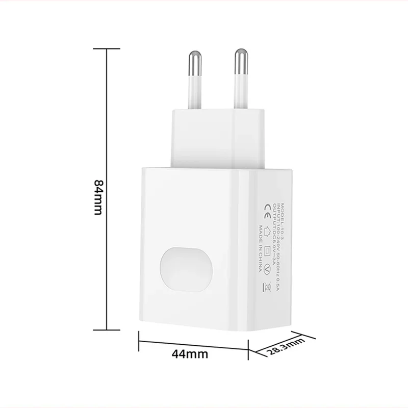 شاحن USB شحن سريع حقيقي 3A عالي السرعة شحن سريع للهاتف المحمول محول الحائط هاتف محمول لهواوي S24 Xiaomi 14 15