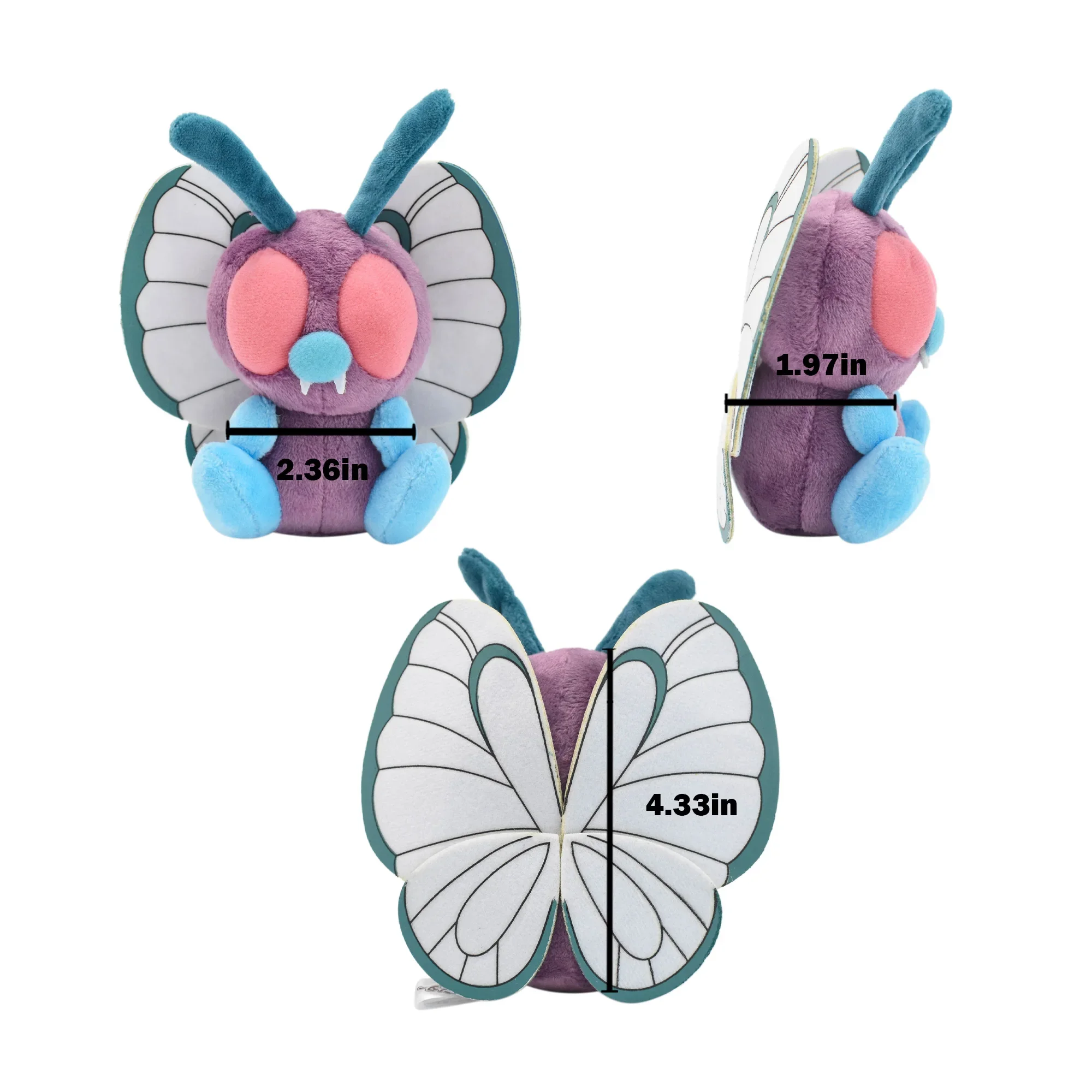 Scolipede Butterfree Weedle Plüschtiere, Stoffpuppen-Kollektion, Geburtstagsgeschenk für Kinder, Sammlerstücke, Cartoons für Jungen und Mädchen