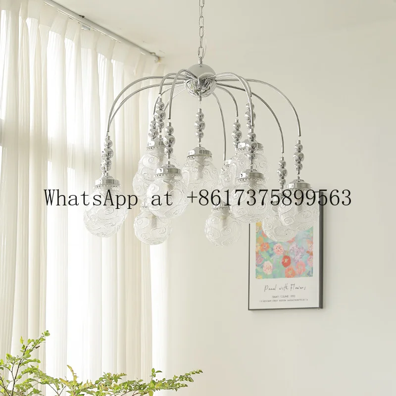 French Light Luxury Villa Duplex Floor Chandelier Designer Medieval Retro Bedroom Crystal Living Room