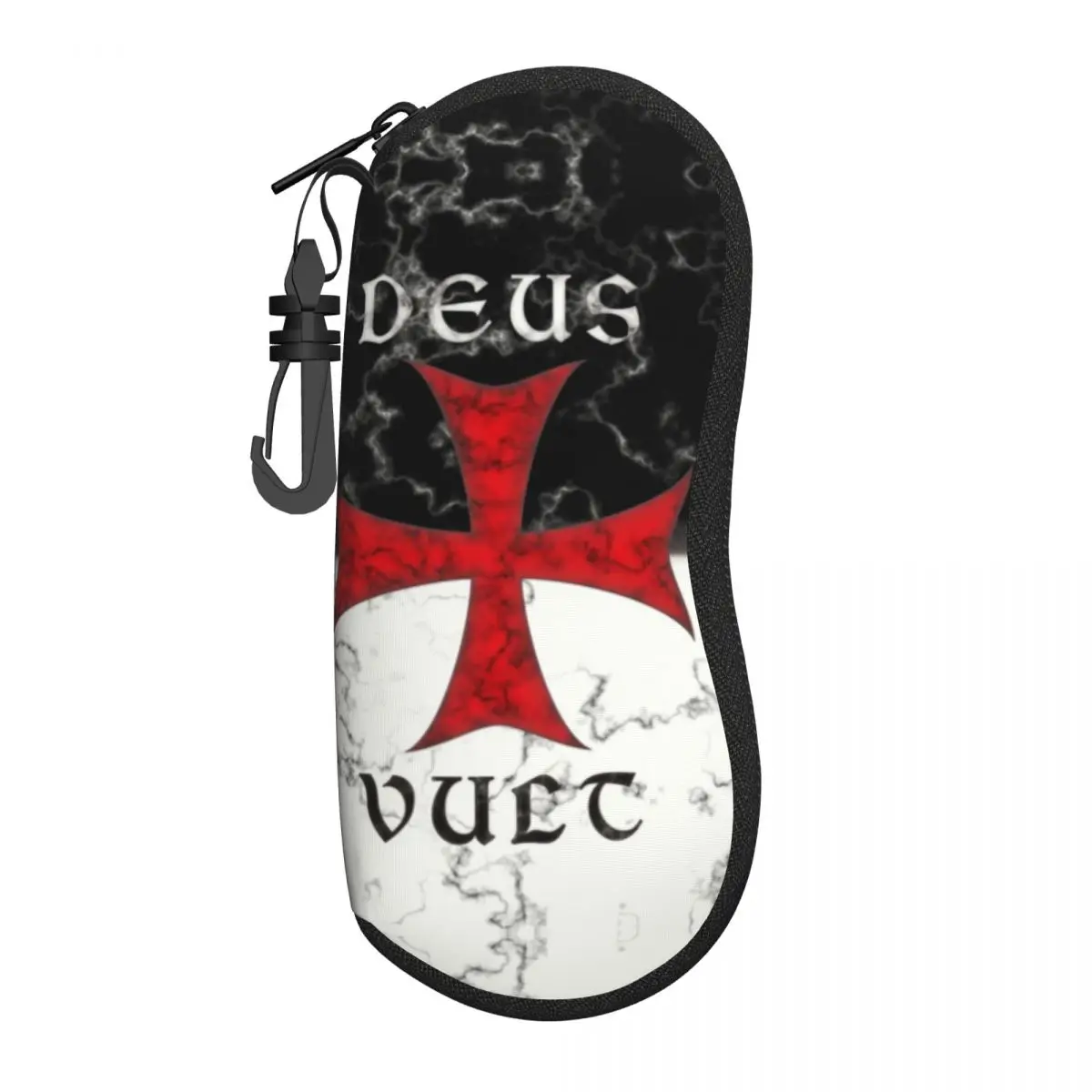 

Custom Deus Vult Crusader Cross In Marble Glasses Case Cool Knights Shell Eyeglasses Case Sunglasses Box
