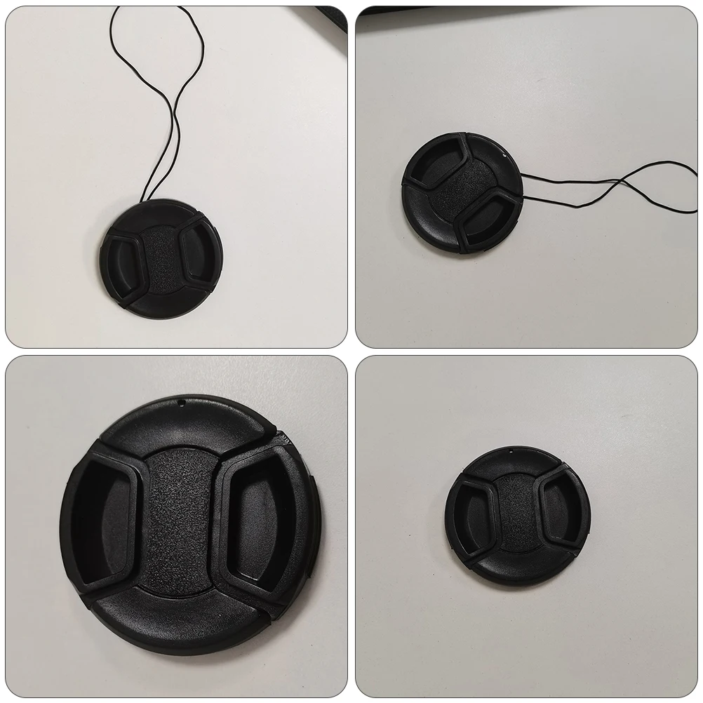 

4 pcs Cover 55Mm Splashproof Dustproof Camera Lens Protector Waterproof Lens Cap For Dslr Fast Detachable Easy Install