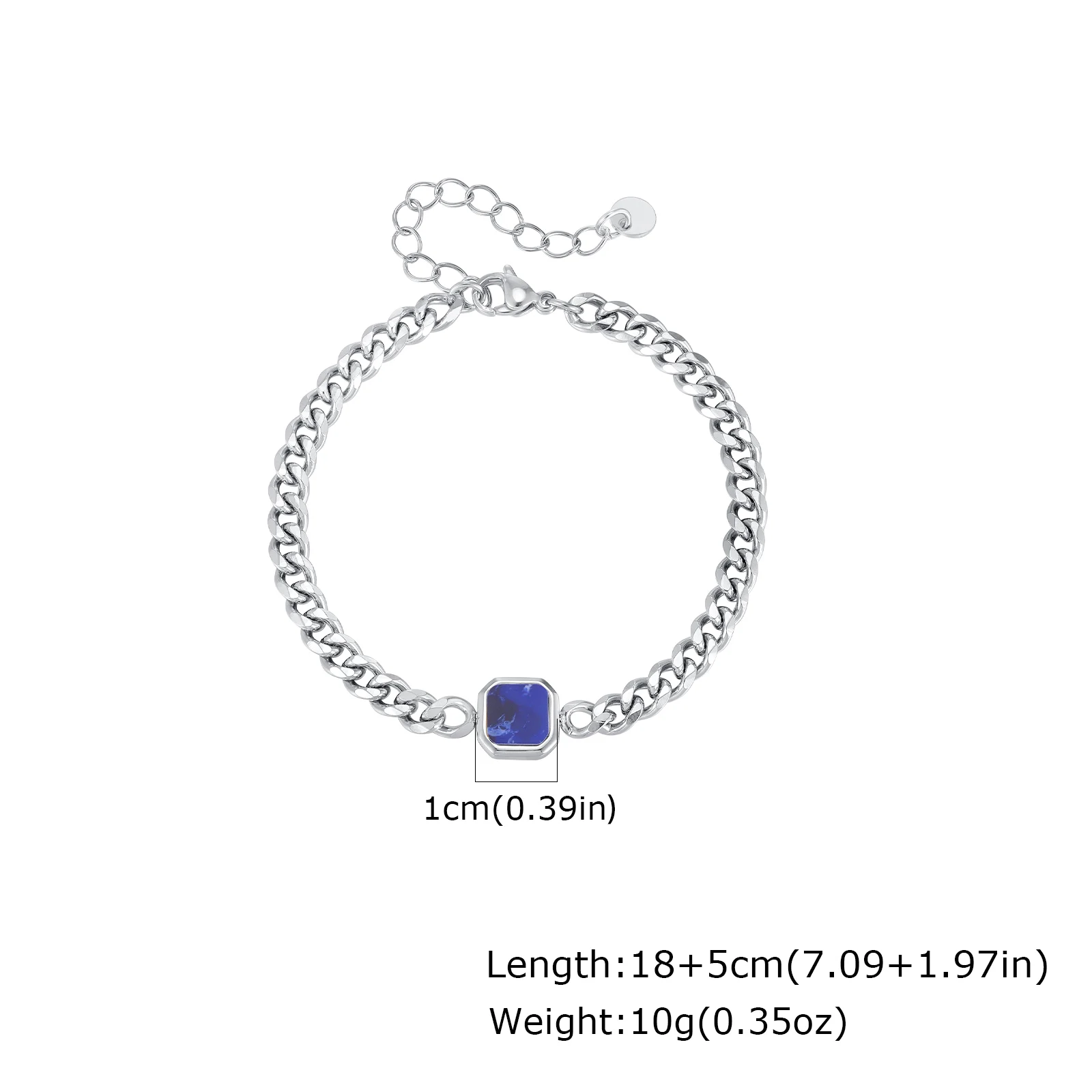 Trendiges Herrenarmband, kubanisches Kettenarmband aus Edelstahl, Schmuckgeschenk für Ehemann, BBF, Sohn