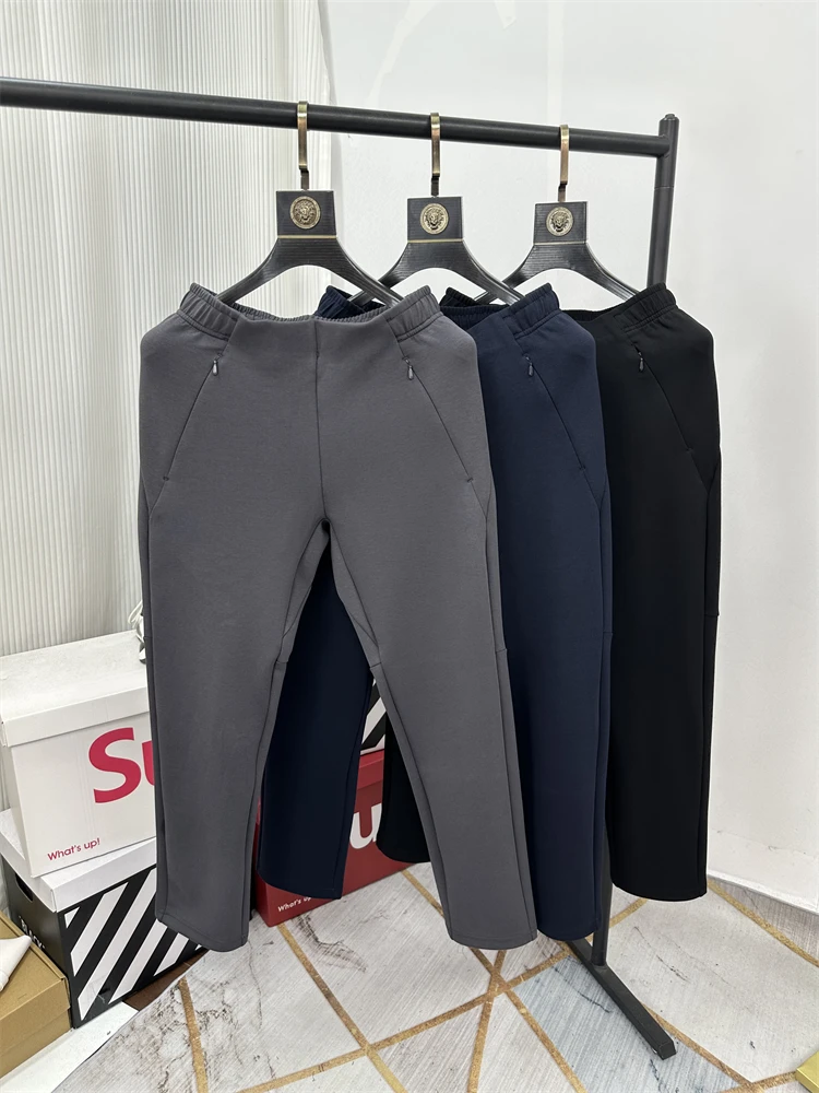 

Outdoor Sports Hiking Dstring Knitted Casual Pants Men's Skin-friendly Breathable Straight Leg Comfortable Leisure Trousers