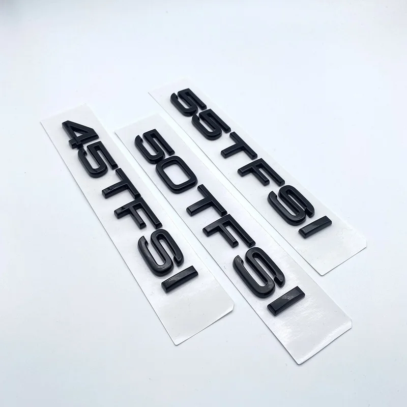 Chrome Glossy Black Flat Letters ABS Emblem2.0T 2.0TDI 35TFSI 40TFSI for Audi A3 S3 Car Trunk Lid Nameplate Badge Logo Sticker