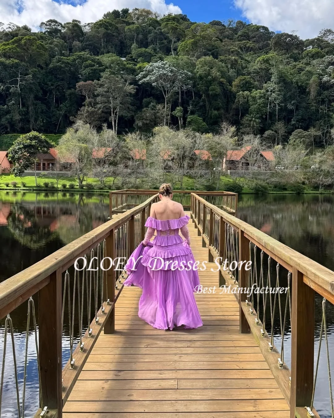 OLOEY Abgestuftes, schulterfreies, trägerloses Abendkleid, ärmellos, schlicht, elegant, Abendkleid, Hochzeitskleid, individuell gestaltet