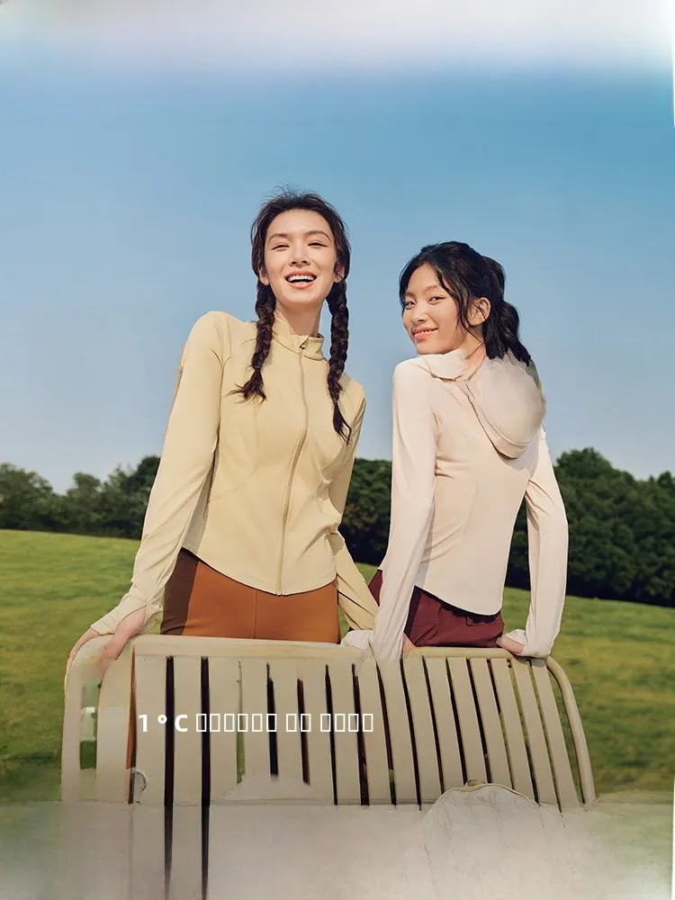 

Женская приталенная спортивная куртка Banana Le с воротником-стойкой, защитой от солнца, утягивающая талию, из охлаждающего шелка Ice Silk, модель AL89