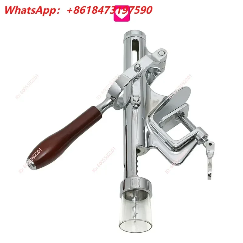 Hot Selling Desktop Cannon Red Wine Bottle Opener Stainless Steel Professional Bar Special Fixed Base Corkscrew for Home