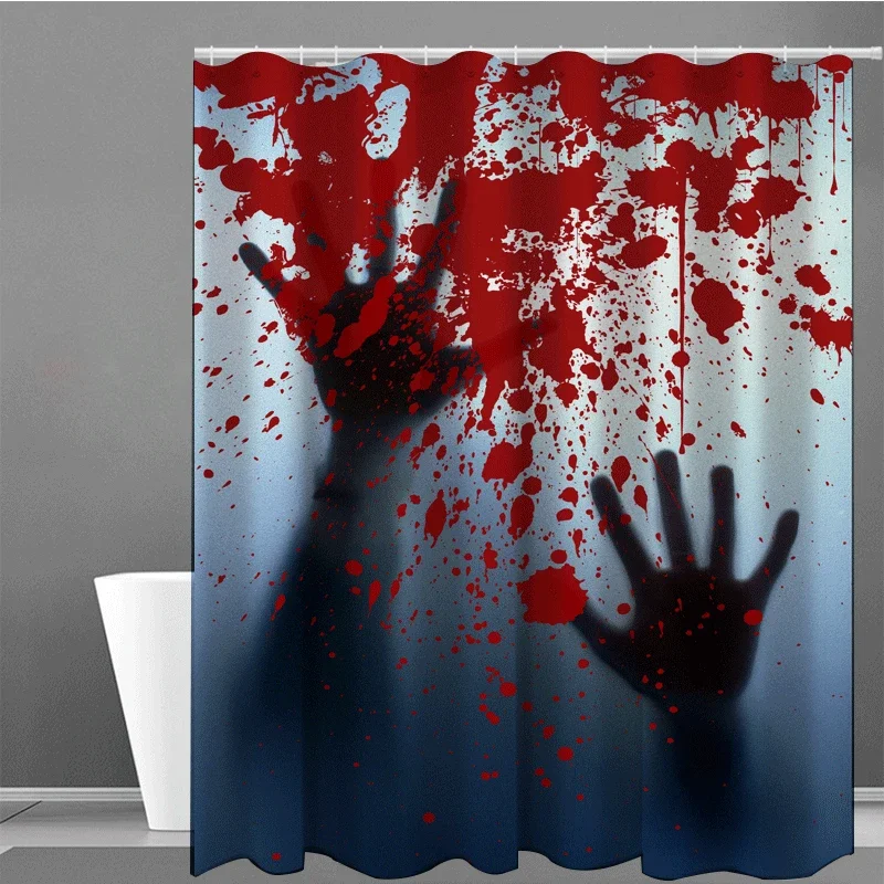 Shower Curtain Waterproof Shower Curtains for Bathroom Scary Horror Bloody Splatter Shower Curtains Bathroom Accessories